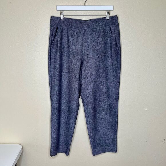 Studio by Torrid Pull On Relaxed Taper High Rise Ponte Gray Blue Pants Women 1X - Picture 13 of 13